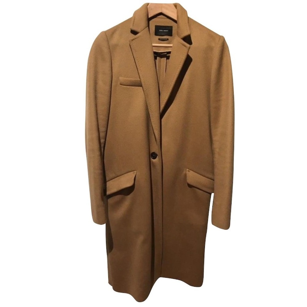Isabel Marant Gabriel Caramel Cashmere & Wool Camel Coat FR 40 / US 8 - Picture 2 of 8